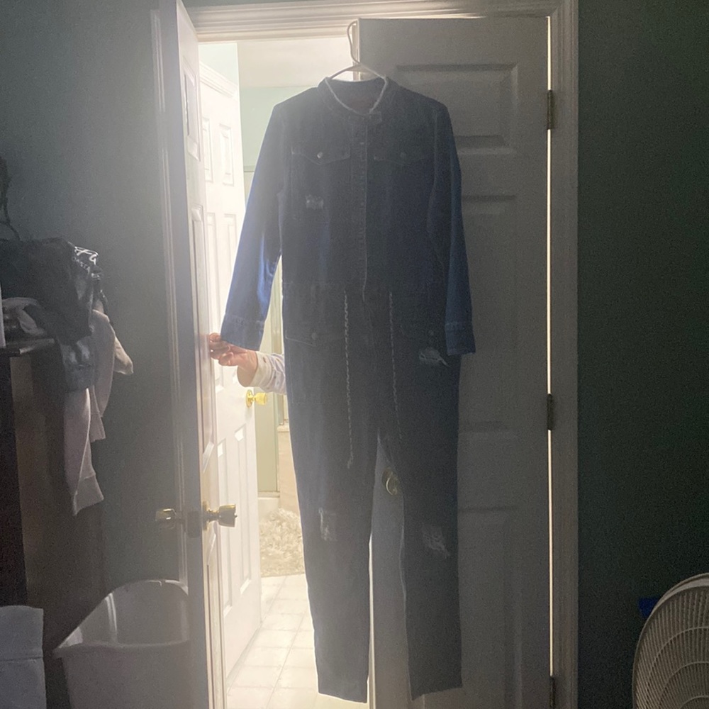 Denim Jump Suit, Size 8, Brand new.